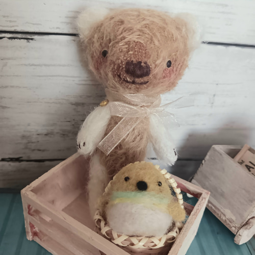 うさぎ 人気作家 羊毛フェルト テディベア ハンドメンド