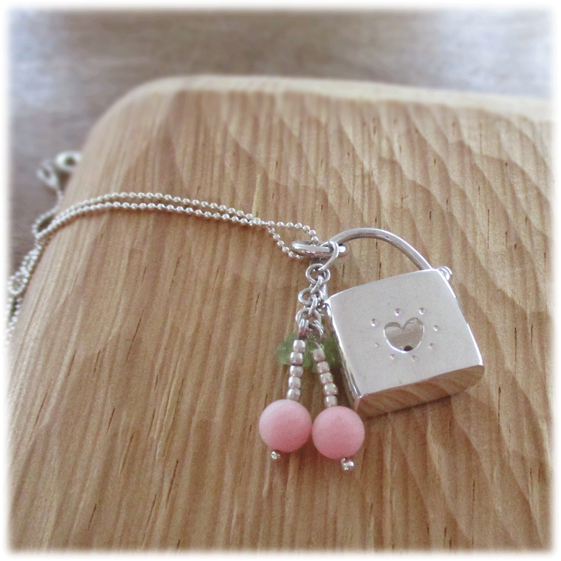 ネックレス＊さくらんぼBag（Silver925×コーラル）