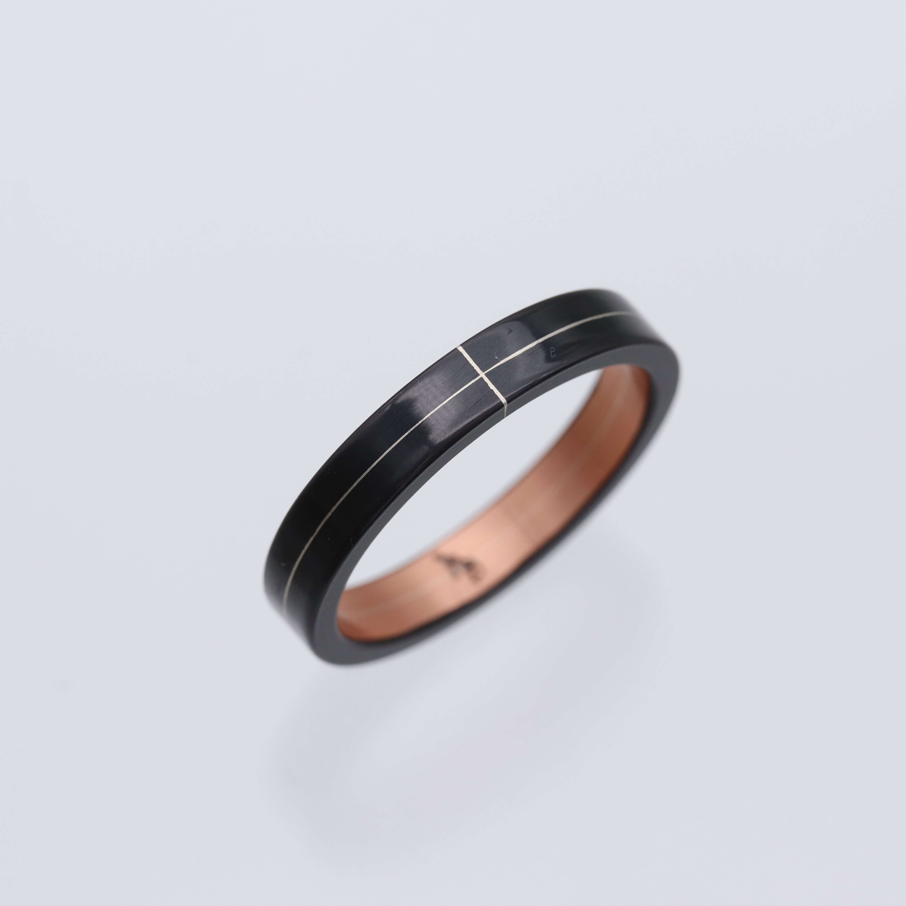 色金リング 赤銅 十字 コーティング 19号