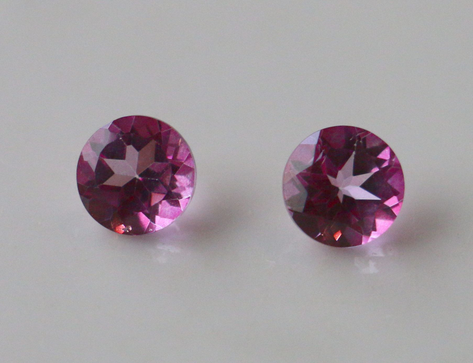 3.2ｃｔ　天然石　ピンクトパーズ　ラウンド　ルース　2個セット