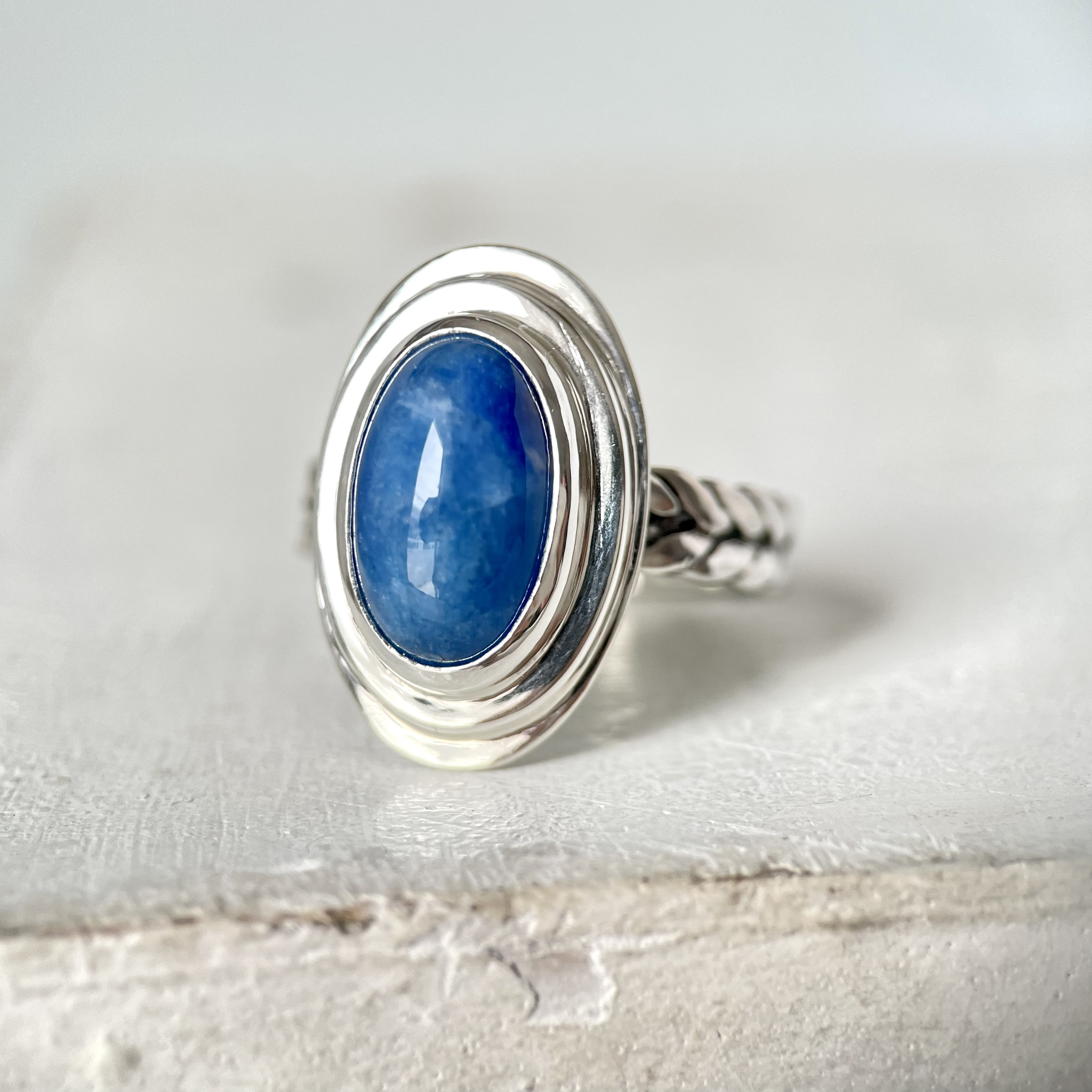 ブラックライトで蛍光オレンジに変化】アフガナイトリング シルバー