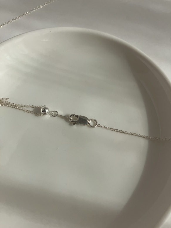一点もの。溶かした　silver950 サークルモチーフ　ネックレス　ご褒美　シルバー　シンプルネックレス　ギフト 12枚目の画像