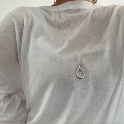 一点もの。溶かした　silver950 サークルモチーフ　ネックレス　ご褒美　シルバー　シンプルネックレス　ギフト 10枚目の画像