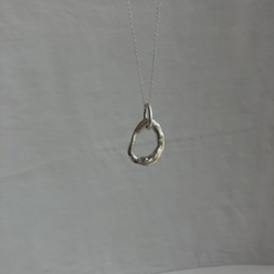 一点もの。溶かした　silver950 サークルモチーフ　ネックレス　ご褒美　シルバー　シンプルネックレス　ギフト 8枚目の画像