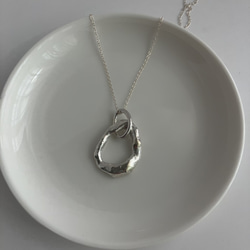 一点もの。溶かした　silver950 サークルモチーフ　ネックレス　ご褒美　シルバー　シンプルネックレス　ギフト 15枚目の画像