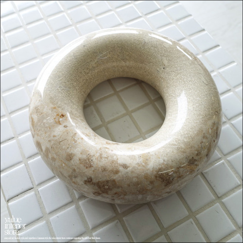 天然大理石オブジェCir マーブル 置物 装飾 天然石アート 円形オブジェ