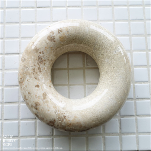 天然大理石オブジェCir マーブル 置物 装飾 天然石アート 円形オブジェ