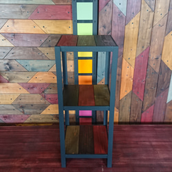 マットブラックでアイアンな3段マルチスタンド♪ 273×273×700mm 棚  