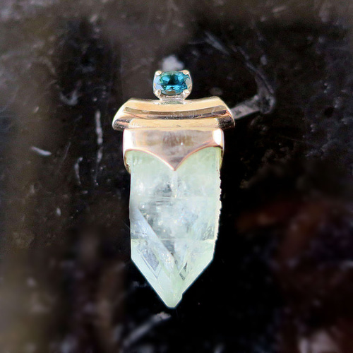 グリーンアポフィライト ペンダント 一点物 シルバー｜天然石