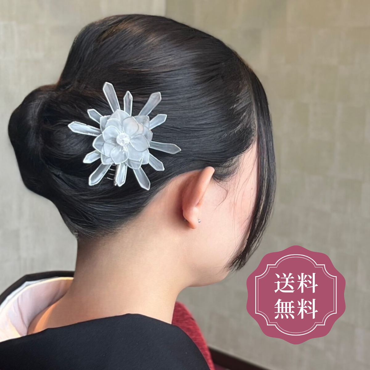 かんざし 結婚式 留袖 母親 お呼ばれ 黒留袖 訪問着 花嫁 上品 華やか 小さめ くし コーム プレゼント 月下美人