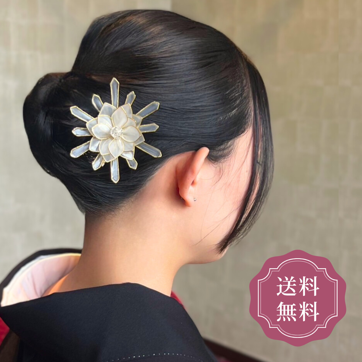 かんざし 結婚式 留袖 母親 お呼ばれ 黒留袖 訪問着 花嫁 上品 華やか 小さめ くし コーム プレゼント 月下美人