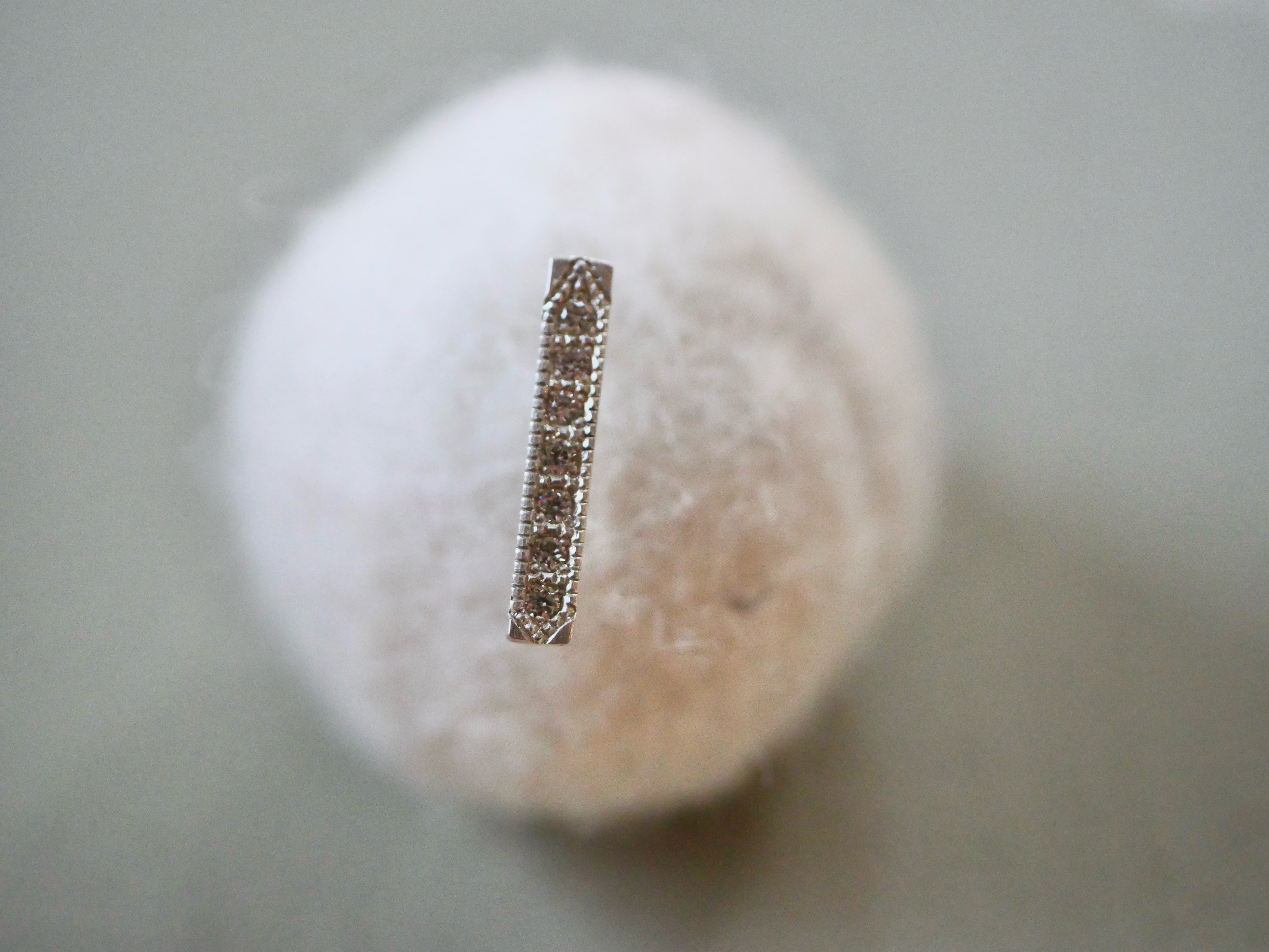 バーピアス＊brown diamond ×7 ／ silver950・天然石・片耳用 ブラウンダイヤ