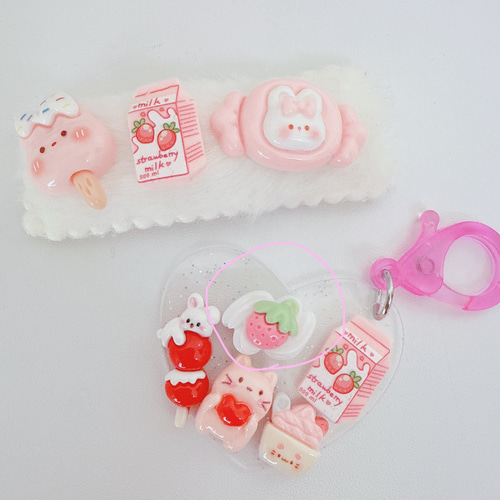 C78）2個 同色 うさちゃん アイスクリーム アイス ソフトクリーム