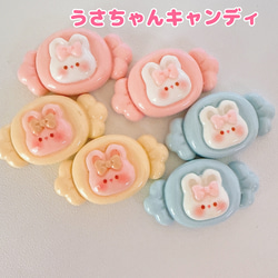 C79）2個 同色 うさちゃん キャンディ 飴 あめ スイーツ お菓子