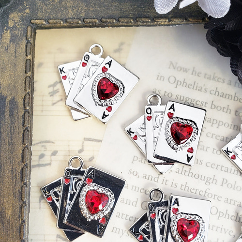 No.002 ハート　ゴールドライン　チャーム　3ペア No.002 ハート ゴールドライン チャーム 3ペア