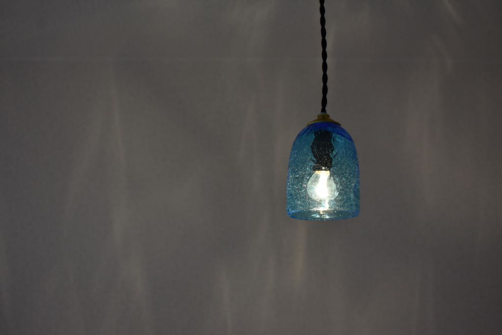 ★アウトレット★【吹きガラス照明　アイスカット　スカイ】☆送料無料☆