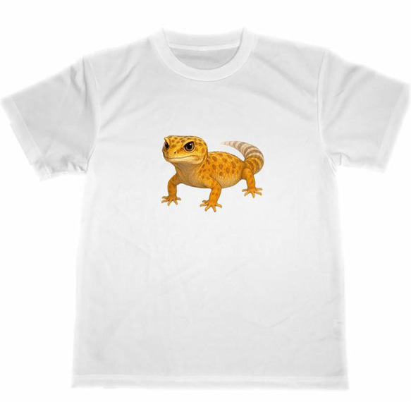 ドライ Tシャツ ヒョウモントカゲモドキ 爬虫類 アニマル ペット 