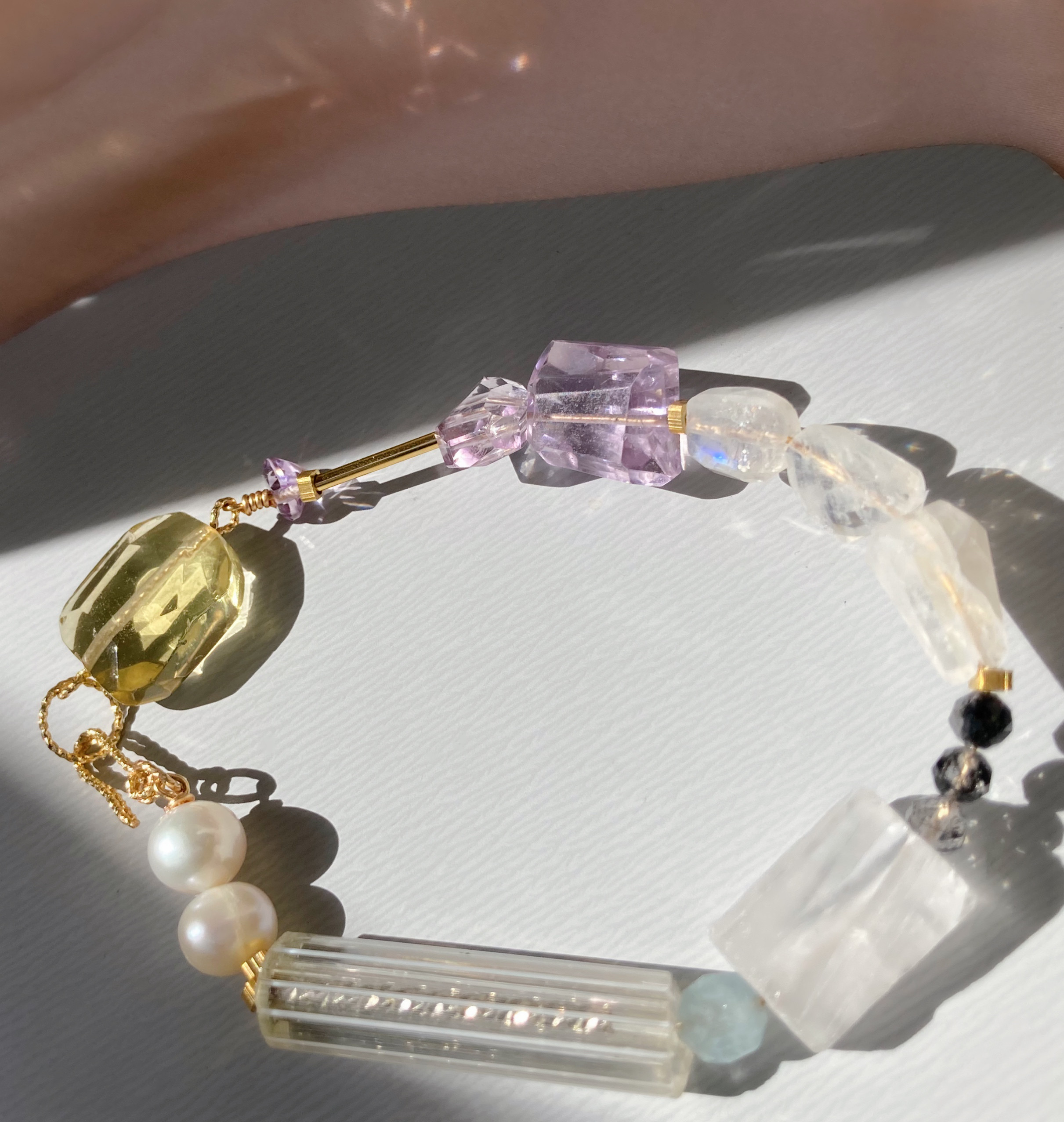 Prana gummy quartz ✴︎k14gfブレスレット