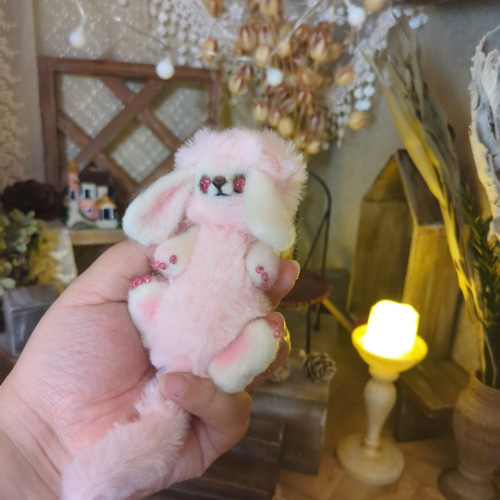 魔法の森の小さなお家 ベビー魔法幼獣 ハンドメイドアートドール 羊毛