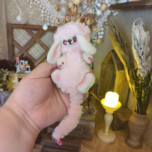 魔法の森の小さなお家 ベビー魔法幼獣 ハンドメイドアートドール 羊毛