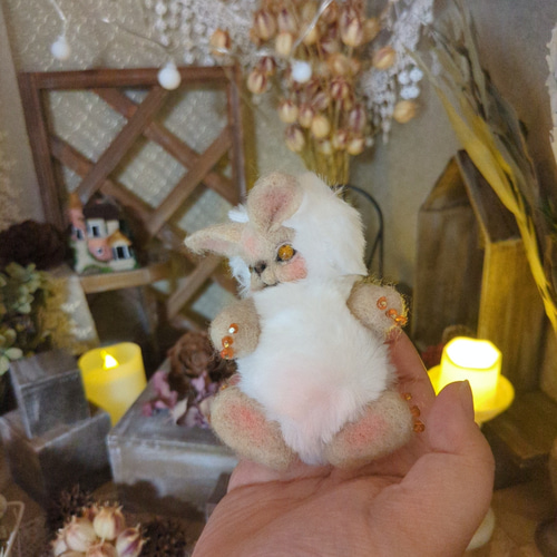 国内作家様 ナニモノ アートドール ハンドメイド 魔法の森の小さなお家 ベビー魔法幼獣 ハンドメイドアートドール 羊毛