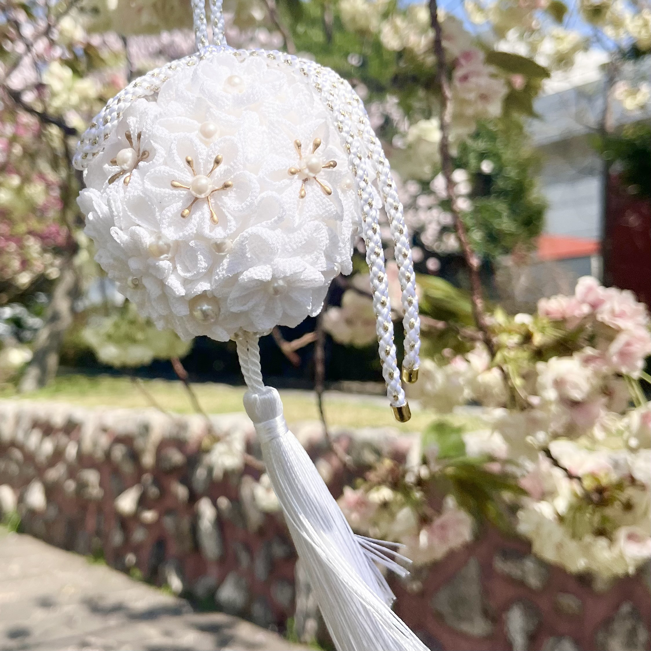 ボールブーケ　フラワーボール　ちりめんボール　ブーケ　装花　ブライダルブーケ　前撮りブーケ　和装ブーケ　つまみ細工 7,285円