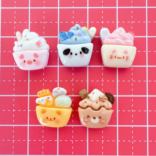 D53）4個ランダム ミニサイズ にっこりデザート ソフトクリーム