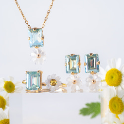 デイジー×ミントグリーン　リング　フォークリング　母の日 10枚目の画像