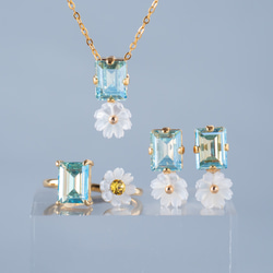 デイジー×ミントグリーン　リング　フォークリング　母の日 12枚目の画像