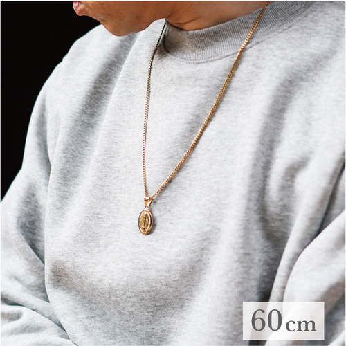 Qroza ネックレス メンズ コインネックレス マリア メダイ ステンレス