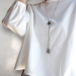 【ハンドメイド】タッセル ネックレス シルバー925 ロング ハンドメイド】タッセル ネックレス シルバー925 ロング - メルカリ