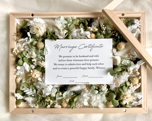 選べるカラー】（少人数婚にも対応可能） ゲスト参加型結婚証明書 ( 17