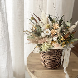 スプレーバラのナチュラルカラースワッグ】ドライフラワー スワッグ