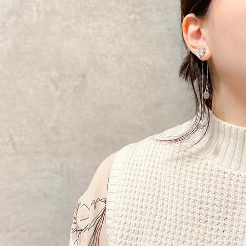 Flowerーフラワー(シルバー) ピアス（スタッド・一粒） Ciascuno 通販