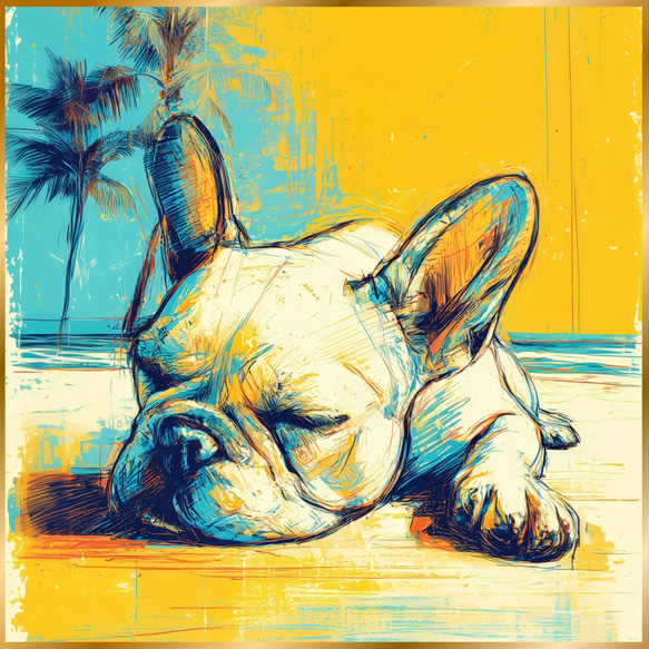 【原画】『ジグ公爵』（フレンチブルドッグ　犬　絵画） 原画】『ジグ公爵』（フレンチブルドッグ 犬 絵画） 想像を超え