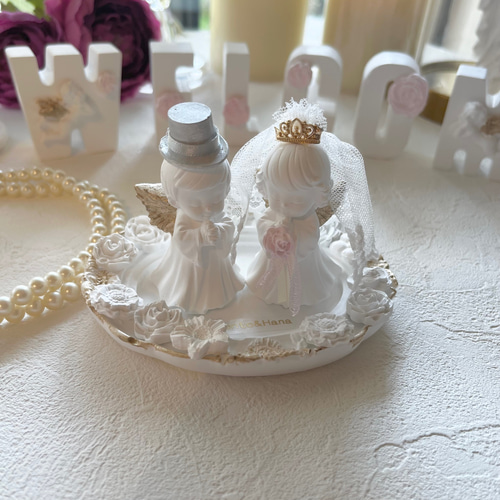 受注制作］天使の置き物 ウェディング 結婚祝い ギフト 結婚式