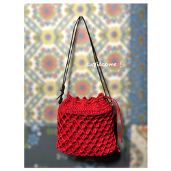 スワン糸バック⭐️2点 スワン糸バック⭐️2点 スワン糸で2WAY使いができる♪マクラメ＋