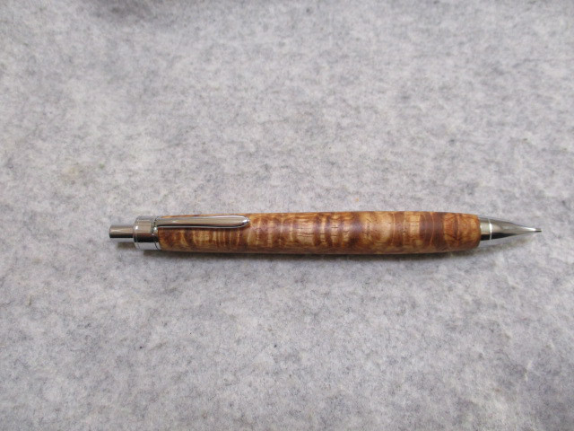 ハワイアンコア　カーリー杢　キヌカオイル仕上げ　木軸シャープペンシル(0.5ミリ用)　希少材