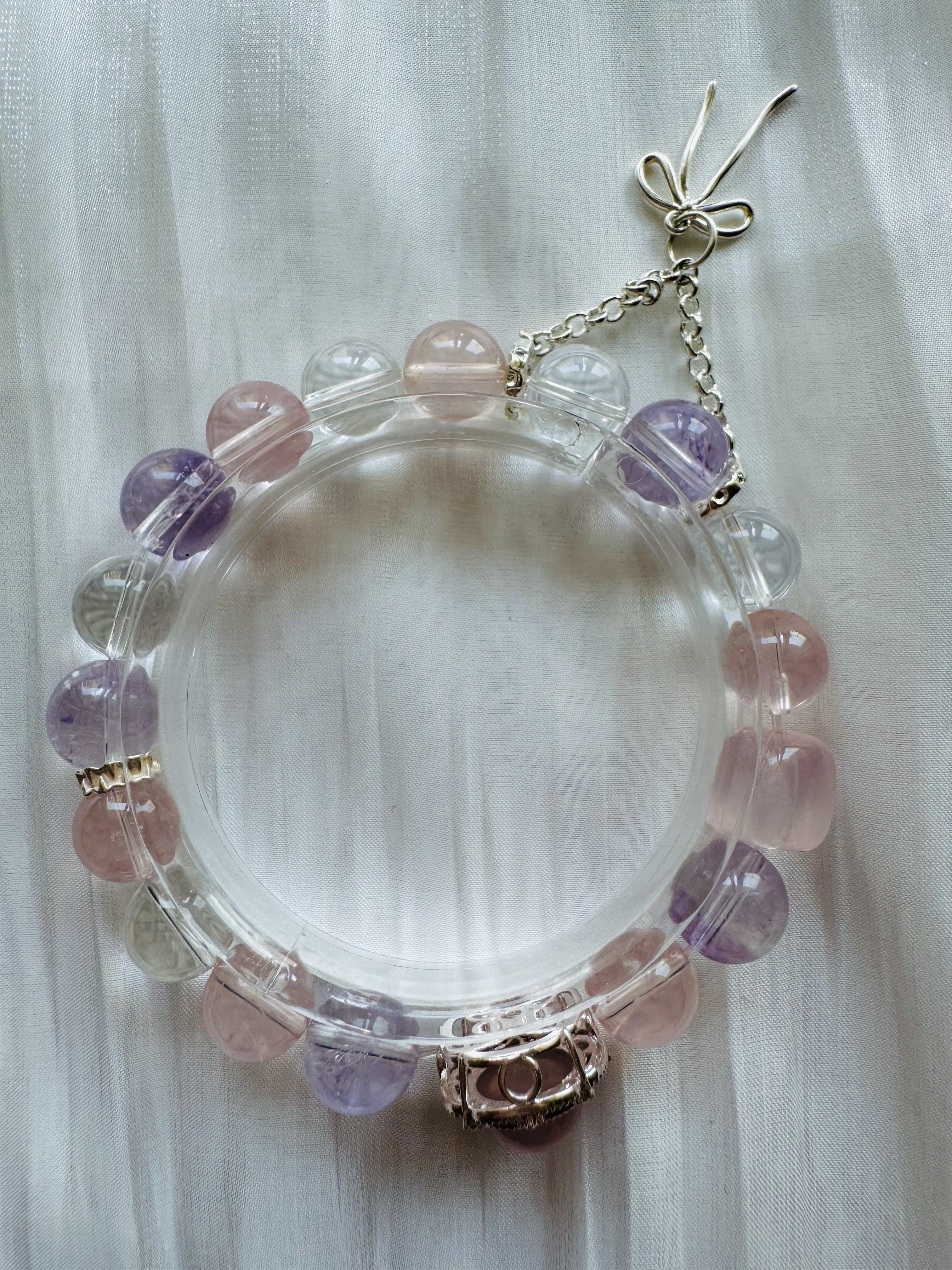 蝶の囁き 水晶ブレスレット