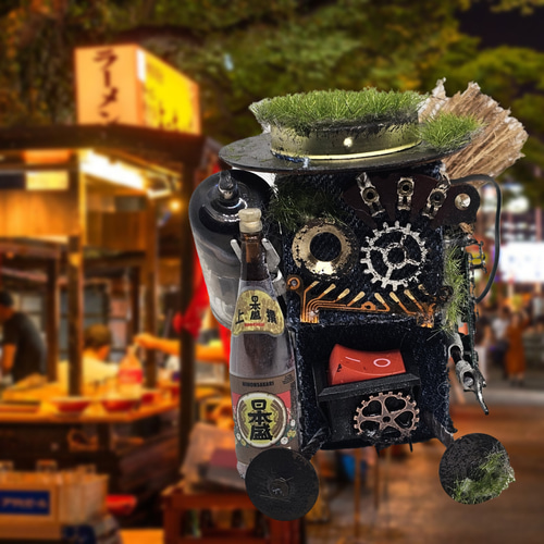 い）Theおじさん デニムロボット スチームパンク その他置物