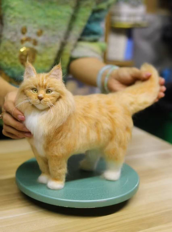 【オーダーメイドペット】羊毛フェルト、うちの子　猫ぬいぐるみ、フェルト猫、羊毛猫、肖像画、犬猫人形 プレゼントやギフトに 9枚目の画像