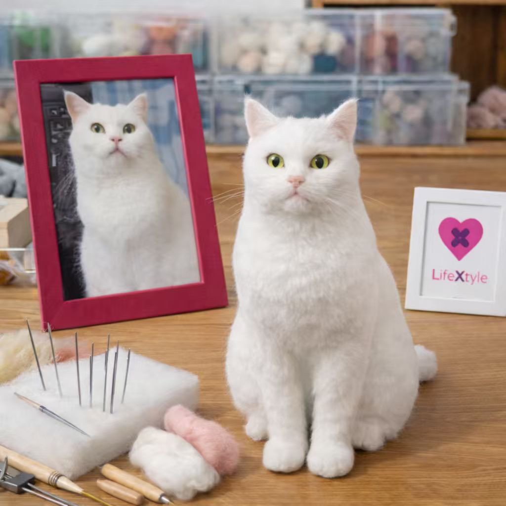 羊毛フェルト そっくり ペット オーダーメイド｜写真から作る ペットリアル ぬいぐるみ｜愛猫 うちの子 形見 思い出保存