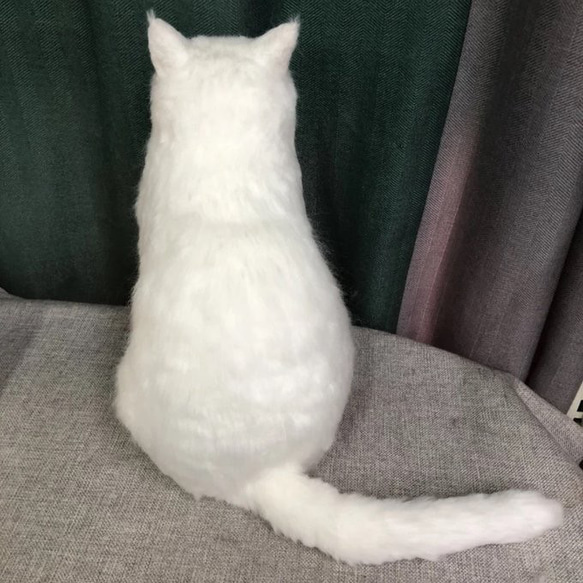 【オーダーメイドペット】羊毛フェルト、うちの子　猫ぬいぐるみ、フェルト猫、羊毛猫、肖像画、犬猫人形 プレゼントやギフトに 5枚目の画像