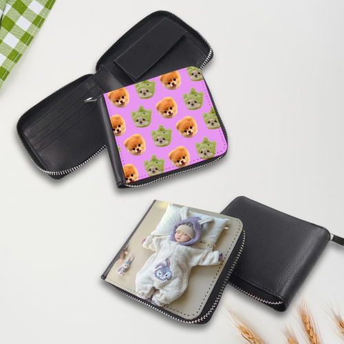 オーダーメイド二つ折り財布 お好きな写真で作れる! うちの子財布 名