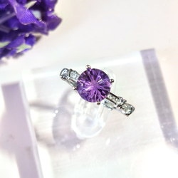 ハンドメイド シルバーリング 紫色のストーン 楽天市場】【最大1万円OFFクーポン】 碌山 天然石 アメジスト シルバー