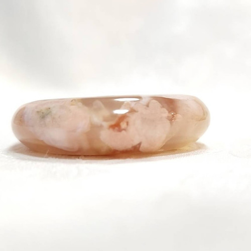 桜メノウ◇チェリーブロッサムアゲート◇月型◇握り石◇天然石