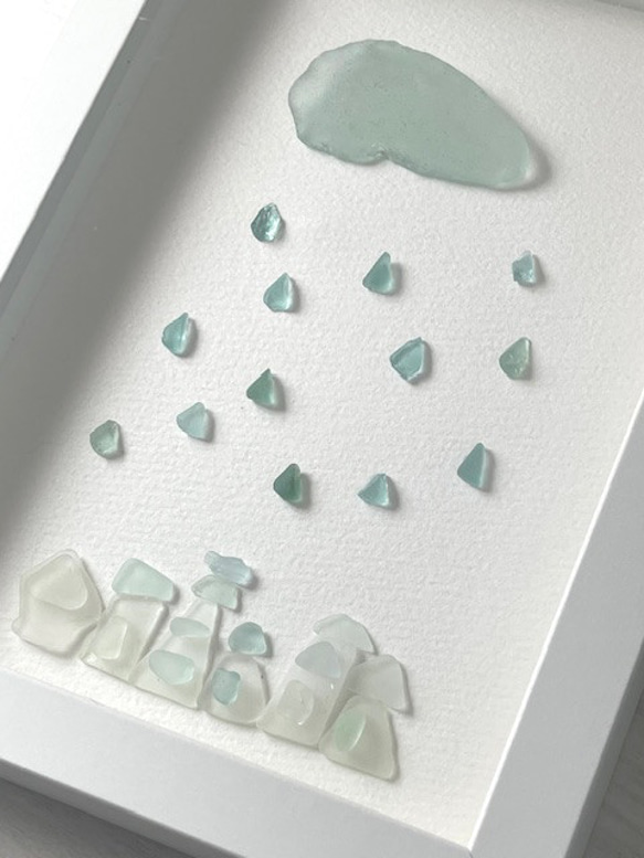 シーグラスアート❁雨の日のお散歩❁ シーグラスアート 雨の日のお散歩｜Yahoo!フリマ（旧PayPayフリマ）