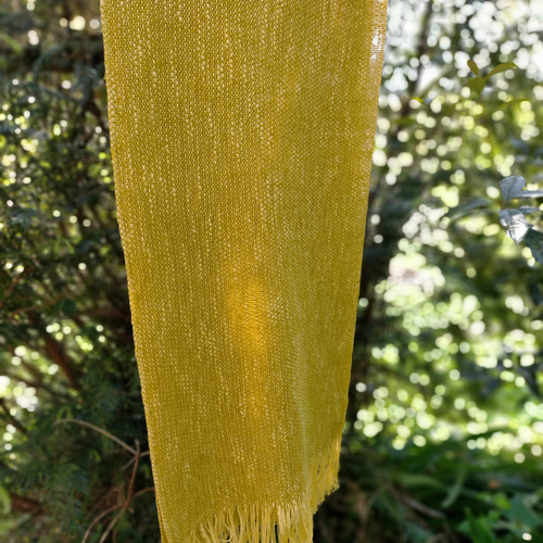 クチナシ染めシルクコットンストール クチナシ染めシルクコットンストール ストール coDama 通販 19177538