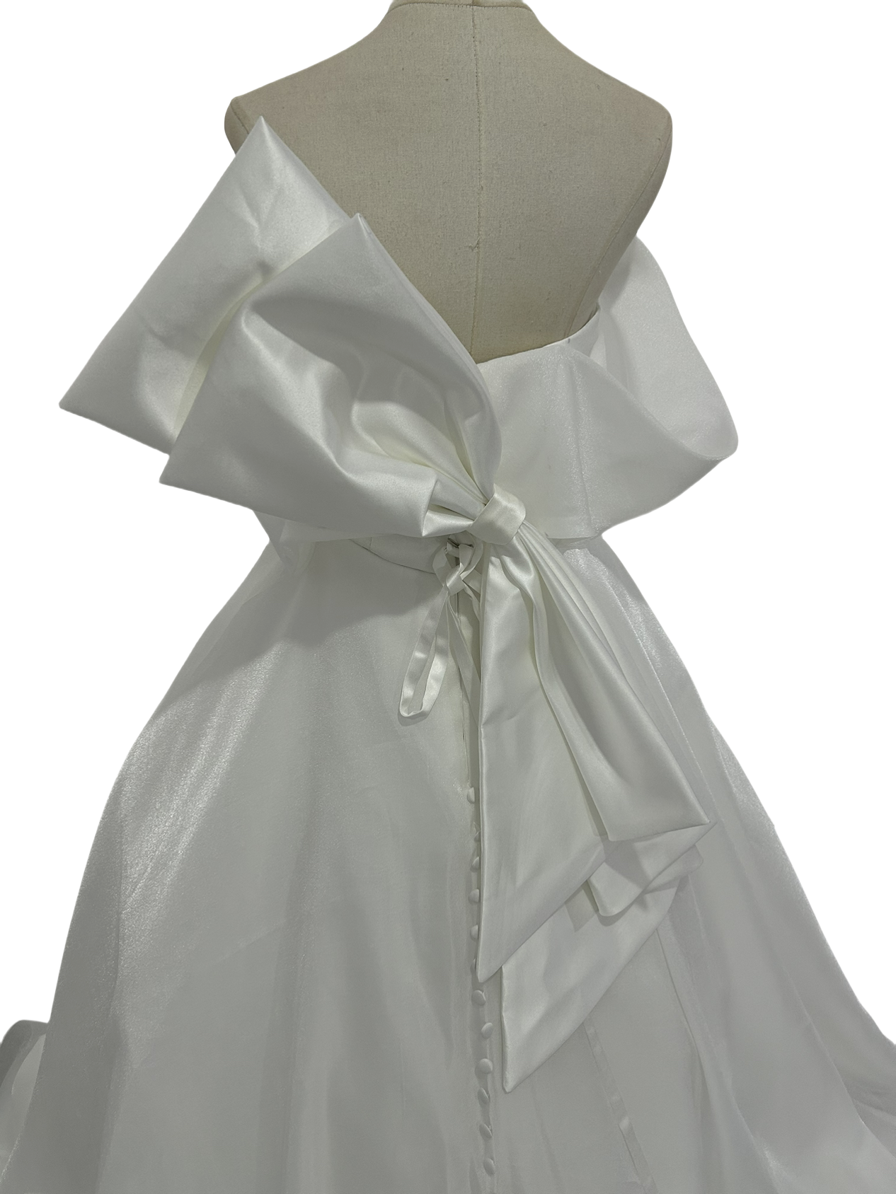 美品！憧れのウエディングドレス Aラインドレス エンパイアライン 上質オーガンジー パーティードレス 前撮り/結婚式