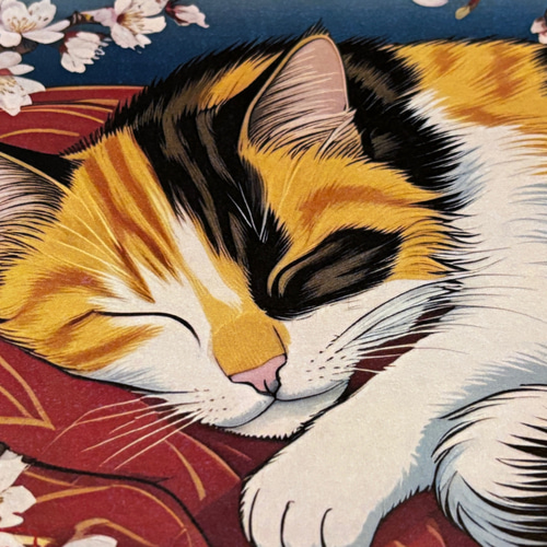 オリジナル ハンドメイド 絵 夢見るねこさん 6e7fb30b6e2fbde9cac4bf4afce69d